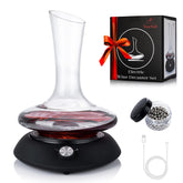NEW PACIFIC YOUYAH wine decanter set with electric base for effortless aeration.