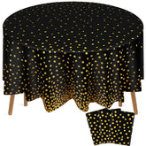 Newwiee round-dot tablecloth on table for festive dining