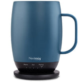 Nextmug Plus slate blue 18oz mug ready for hot beverages on the go