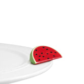 Nora Fleming Taste of Summer Watermelon mini assembled for display and charm.
