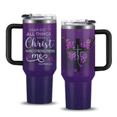 NIAXAUYT Christian gift women tumbler front view with inspiring verses for daily encouragement.