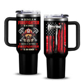 NIAXAUYT retired firefighter mug 40oz keeps beverages hot or cold for hours.