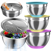 Nicdiet mixing bowls with airtight lids for fresh storage and prep