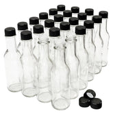 Nicebottles hot sauce bottle in clear glass highlights sauce color for retail displays.