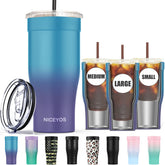 Niceyos universal iced coffee sleeve setup shows versatile sizing for your cup and waste reduction