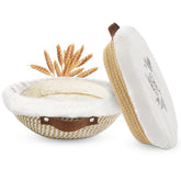 Nikkar banneton round 10-inch basket for airy proofing and moisture control