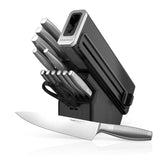 Ninja NeverDull 14-piece knife set displayed in a stylish block for premium kitchen slicing.