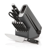 Ninja NeverDull 12-piece knife block set showcases razor edges for everyday prep.