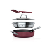 Ninja PossiblePan 4QT front view shows versatile all-in-one cookware for busy kitchens