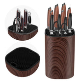 Ninonly knife block without knives with scissors slot keeps blades organized and safe