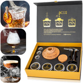 NobleSip whiskey smoker kit with natural oak lid for smoky cocktails at home.