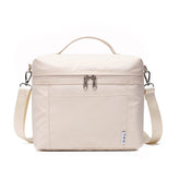 NOL lunch bag cream outside view shows lightweight waterproof fabric for daily meals