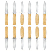 Nonley oyster shucking knife with wood handle for comfortable grip