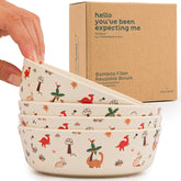 Nook Theory Dino bamboo bowls pack 18oz for kid meals