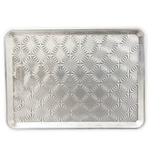 Nordic Ware embossed Naturals starburst pattern enhances browning and air flow.