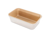 Nordic Ware Naturals loaf pan top view showing sturdy cast aluminum construction for even baking.