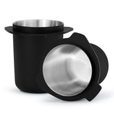 Normcore dosing cup in matte black finish, smooth handling and durable build.