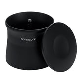 Normcore magnetic dosing cup, top view, for clump-free dosing and steady setup