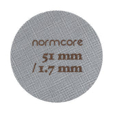 Normcore puck screen for lower shower fits 51 mm portafilter and improves flow for espresso.