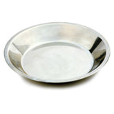 Norpro 3811 pie pan outer view highlights durable stainless steel and even heating.
