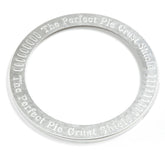 Norpro aluminum 9-inch pie crust shield resting on a pie for even baking