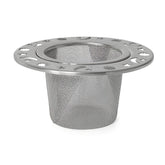 Norpro stainless steel tea infuser with sun-cutout rim for single-cup brewing.