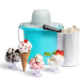 Nostalgia electric ice cream maker front view for quick family desserts.