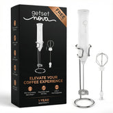 Nova Milk Frother charging battery for long-lasting morning use.