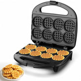 Novalife Mini Waffle Maker front view, compact design ideal for small kitchens.