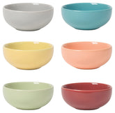 Now Designs Canyon pinch bowls, color-coordinated set for organized ingredient prep.