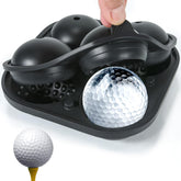NowMaithis golf-ball ice mold shows four large spheres for premium cocktails, slow dilution.