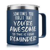 NOWWISH inspirational mug front view with 14oz capacity for daily motivation
