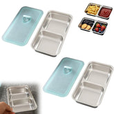 Noxozoqm grab go snack double-compartment front view keeps flavors separate for snacks on the go.