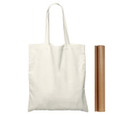 NPBAG natural cotton tote 15x16 front view ideal for heat transfer printing.