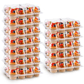 NPLUX cupcake container 12-pack showing stackable design for easy transport