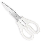 NTVKID kitchen shears close-up of ultra-sharp blade for precise cuts.