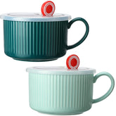 Nuenen blue soup bowl with lid and handle for easy reheating and serving