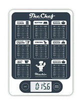 NutraTrack baking scale with glass top for precise recipe measurements.