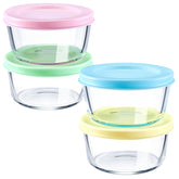 NUTRIUPS 1 cup glass container with lid for portion control and meal prep.