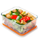 NUTRIUPS deep glass baking dish with lid shown in a clean kitchen setup for versatile cooking.