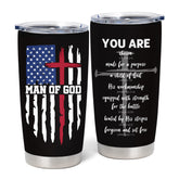 NVFCC Christian gifts men coffee tumbler with stainless steel finish for daily use.