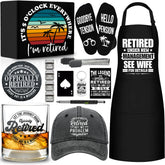 NVTROVI official whiskey glass with retirement message for relaxed evenings