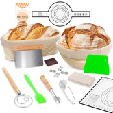 NZQXJXZ round banneton bread proofing basket 10in for even fermentation.