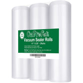 O2frepak 11x20 rolls: versatile freezer and sous vide storage that extend freshness.