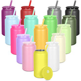 oaptuza 16oz stainless steel can tumbler with lid and straw for durable everyday use