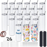 oaptuza 24 pack 20 oz sublimation tumblers in bulk for gifts and projects
