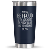 OASSIE 20oz tumbler front view, ideal Christmas teacher gift for everyday use.