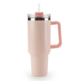OceanPAX 40 oz tumbler with rose quartz finish and sturdy handle.