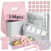 OcePor mini loaf pans with lids pack for organized portioning and easy transport.