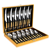 OGORI hammered silver-gold flatware set with dinner forks for elegant daily dining.